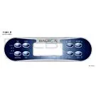 Balboa | Top Side Panel ML700 Clear - Jets 1, Jets 2, Blower, Time, Mode/Prog, Warm, Cool