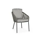 SUNS | Tuinstoel Nappa | MRG | Fishbone Weaving | Light Anthracite Mixed Weave