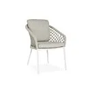 SUNS | Tuinstoel Nappa | MW | Macrame Weaving | Soft Grey Mixed Weave