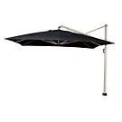 Platinum | Zweefparasol Icon Premium 350 x 350 cm Houtlook | Faded Black