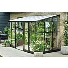 Royal Well | Qube LT 126 Tuinkas | Veiligheidsglas 3 mm met Polycarbonaat 6 mm Dak | Zwart Gecoat