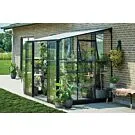 Royal Well | Qube LT 86 Tuinkas | Veiligheidsglas 3 mm met Polycarbonaat 6 mm Dak | Zwart Gecoat