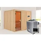 Karibu | Gobin Sauna | Bronzeglas Deur | Kachel 9 kW Externe Bediening