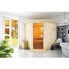 Karibu | Lilja Sauna met Dakkraag | Bronzeglas Deur