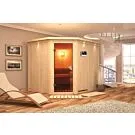 Karibu | Malin Sauna met Dakkraag | Bronzeglas Deur | Biokachel 9 kW Externe Bediening