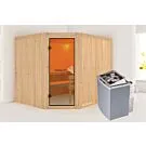 Karibu | Malin Sauna | Bronzeglas Deur | Kachel 9 kW Geïntegreerde Bediening