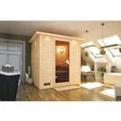 Karibu | Mojave Sauna met Dakkraag | Bronzeglas Deur