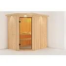 Karibu | Saja Sauna met Dakkraag | Bronzeglas Deur