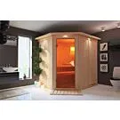 Karibu | Siirin Sauna met Dakkraag | Bronzeglas Deur