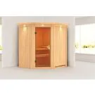 Karibu | Tonja Sauna met Dakkraag | Bronzeglas Deur