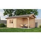 Lugarde Select | Tuinhuis Raalte met Overkapping Rechts 300 + 300 x 300 | Onbehandeld