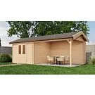 Lugarde Select | Tuinhuis Epe met Overkapping Rechts 300 + 400 x 300 | Onbehandeld