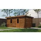 Lugarde Select | Tuinhuis Eibergen met Garagedeur 350 x 500 | Keteldruk Bruin