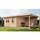 Lugarde Select | Tuinhuis Wehl met Overkapping Rechts 400 + 300 x 400 | Onbehandeld