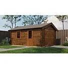 Lugarde Select Blokhut Kesteren met garagedeur 400x500cm - Keteldruk Bruin