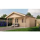 Lugarde Select | Tuinhuis Heerde met Overkapping 500 + 200 x 300 | Onbehandeld
