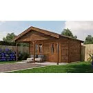 Lugarde Select | Tuinhuis Heerde met Overkapping 500 + 200 x 300 | Keteldruk Bruin