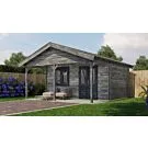 Lugarde Select | Tuinhuis Heerde met Overkapping 500 + 200 x 300 | Keteldruk Grijs