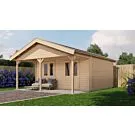 Lugarde Select | Tuinhuis Bennekom met Overkapping 500 + 200 x 400 | Onbehandeld