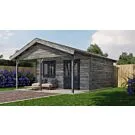 Lugarde Select | Tuinhuis Bennekom met Overkapping 500 + 200 x 400 | Keteldruk Grijs