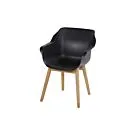 Hartman | Tuinstoel Sophie met Armleuningen Teak | Carbon Black