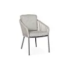 SUNS | Tuinstoel Nappa | MRG | Fishbone Weaving | Soft Grey Mixed Weave