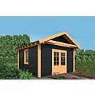 Tuindeco | Tubbergen Tuinhuis 400 x 400 DHZ | Zwart Gespoten