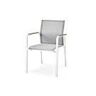 SUNS | Tuinstoel Tutti met Teak Arm | MW | White Grey