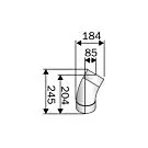 Harvia | Hoekstuk Kachelpijp 45° - Ø115 mm RVS