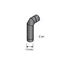 Harvia | Hoekstuk Kachelpijp 90° - Ø115 mm Gelakt Staal