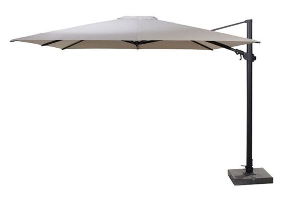 4 Seasons Outdoor | Zweefparasol Siesta Premium 300 x 300 cm | Antraciet-Taupe