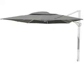 4 Seasons Outdoor | Zweefparasol Siesta Premium 300 x 400 cm | Wit-Charcoal