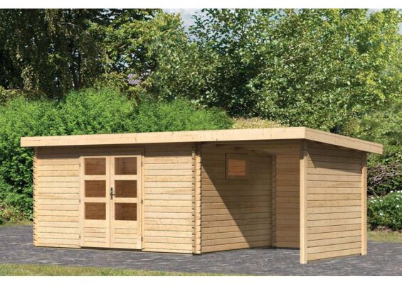 Woodfeeling | Tuinhuis Trittau 5 met Overkapping 2,2 Zij- en Achterwand