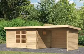 Woodfeeling | Tuinhuis Trittau 5 met Overkapping 3,3 Zij- en Achterwand