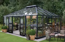 Royal Well | Tuinkamer Grand Oase 25,6 | Veiligheidsglas 3 mm | Antraciet