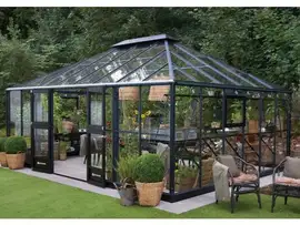 Royal Well | Tuinkamer Grand Oase 25,6 | Veiligheidsglas 3 mm | Antraciet