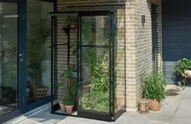 Royal Well | Tuinkas Qube LT 24 | Veiligheidglas 3 mm + Polycarbonaat | Zwart