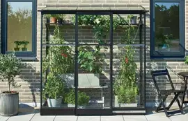 Royal Well | Tuinkas Qube LT 26 | Veiligheidglas 3 mm + Polycarbonaat | Zwart