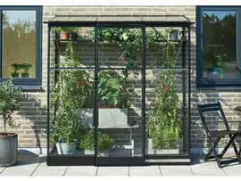 Royal Well | Tuinkas Qube LT 26 | Veiligheidglas 3 mm + Polycarbonaat | Zwart