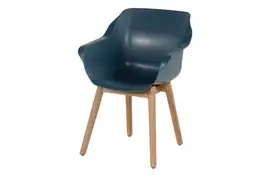 Hartman | Tuinstoel Sophie met Armleuningen Teak | Steel Blue