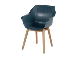 Hartman | Tuinstoel Sophie met Armleuningen Teak | Steel Blue