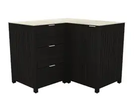 Passion Grills | Buitenkeuken Onderdeel | Leon Buitenkeukenkast Hoek 3 Lades + Deur | 118 x 118 cm