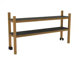 Passion Grills | Buitenkeuken Onderdeel | Milano Opzetschappen | 111 x 23,5 cm | Belgium Dark Grey
