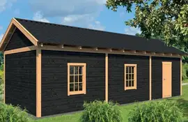 Tuindeco | Overkapping Hamar XL | Type 8 | Zwarte Wanden