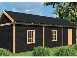 Tuindeco | Overkapping Hamar XL | Type 8 | Zwarte Wanden