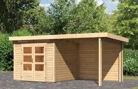 Woodfeeling | Tuinhuis Kandern 3 met Overkapping 2,35 en Achterwand | Onbehandeld