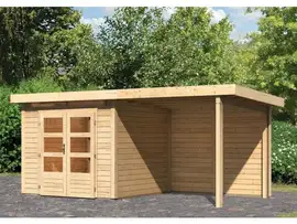 Woodfeeling | Tuinhuis Kandern 3 met Overkapping 2,35 en Achterwand | Onbehandeld