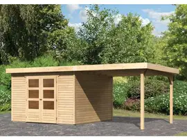 Woodfeeling | Tuinhuis Askola 6 met Overkapping 2,8 | Onbehandeld