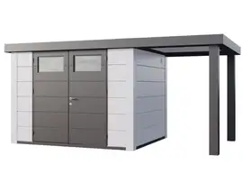 Telluria | Tuinhuis Classico 3024 met Overkapping Open Lounge Small | Rechts | Wit