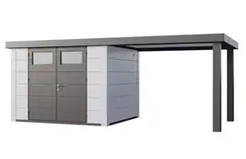 Telluria | Tuinhuis Classico 3024 met Overkapping Open Lounge Large | Rechts | Wit